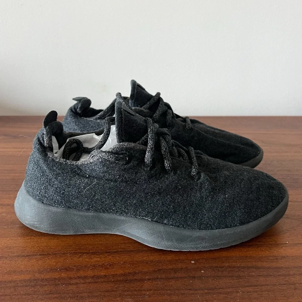 Allbirds Wool Runners Black Men's US 9 Merino Wool Sneakers WRW9 - Picture 2 of 7
